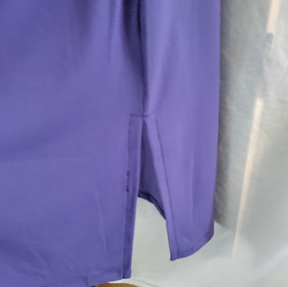 IMAN Global Resort Duster Vest Purple Pockets Side Slit Sm XS NWT. - Picture 10 of 12